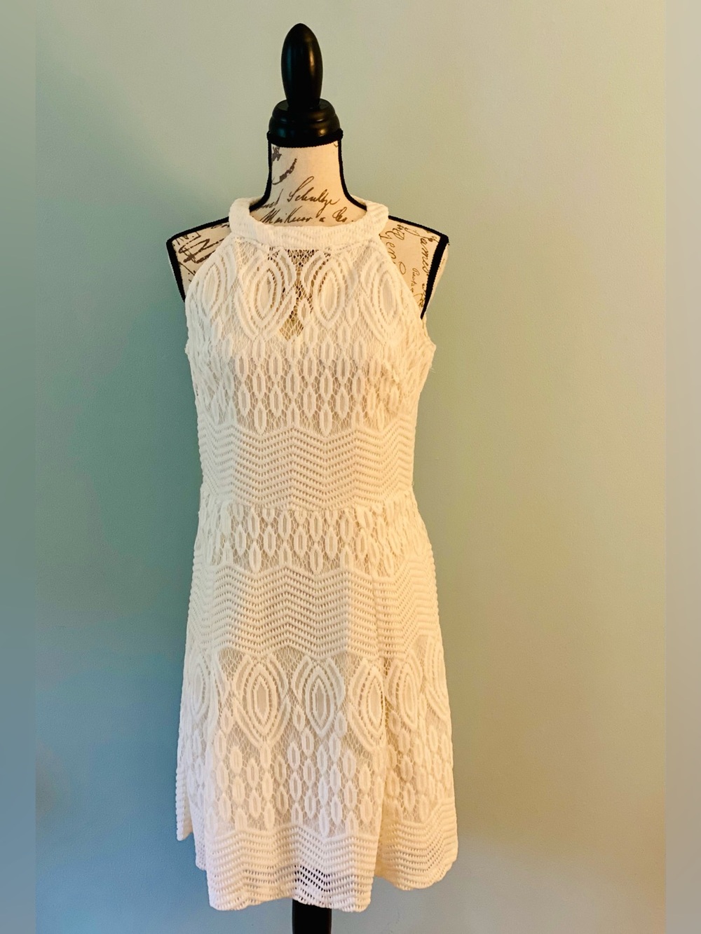 NEW - Women’s White Lace Halter Dress Size 10
